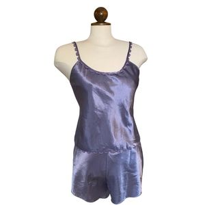 Vintage Matching Pajama Set Shorts Tank Top 90s PJS
